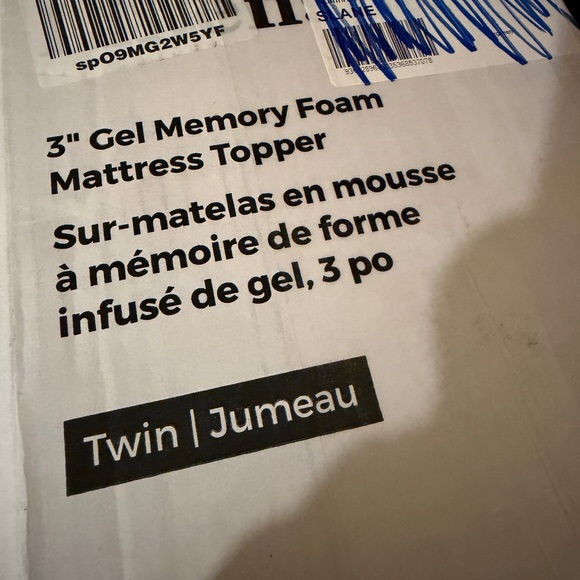 BRAND NEW Linenspa 3” Memory Foam Mattress Topper - TWIN - Picture 3 of 4